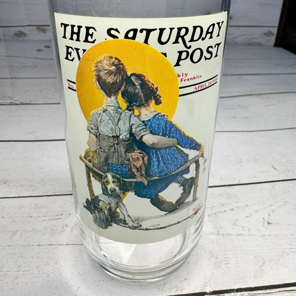 Norman Rockwell The Spooners Arby's Collector Series Glass Saturday Evening Post